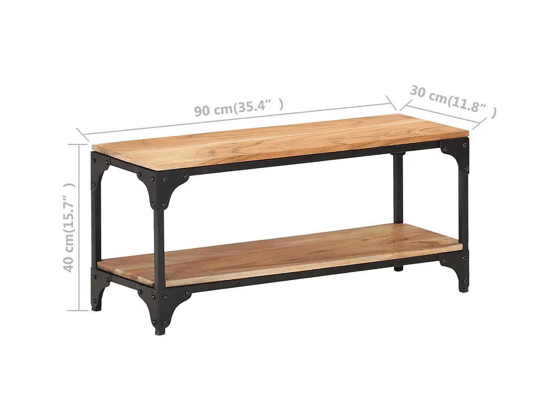 Table basse salon-Table d'appoint 90x30x40 cm Bois solide d'acacia SHL60668
