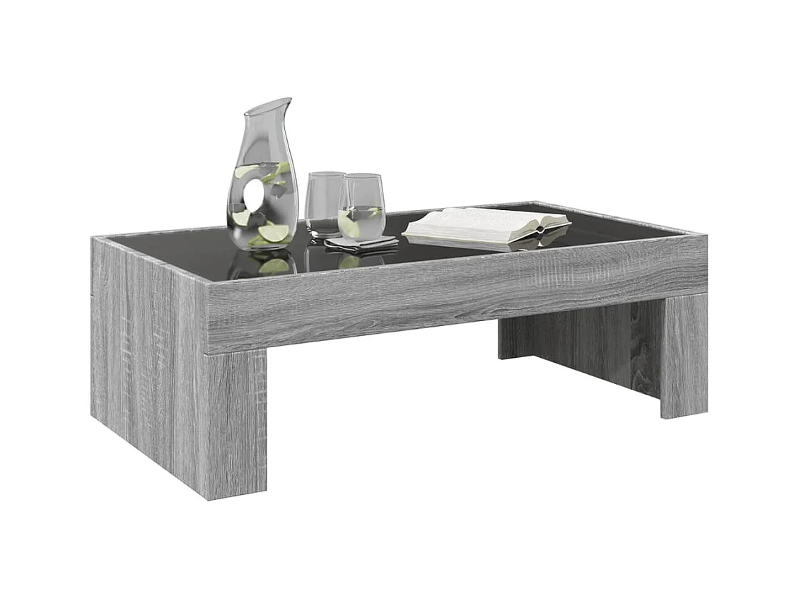 Mesa de centro-Mesa auxiliar madera de ingeniería blanco brillo 40x40x42 cm SHL431400