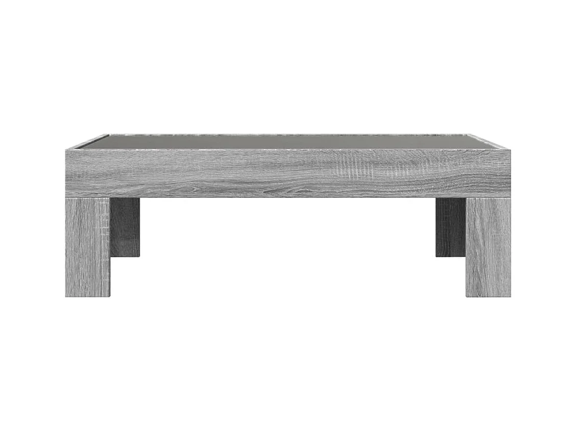 Mesa de centro-Mesa auxiliar madera de ingeniería blanco brillo 40x40x42 cm SHL431400