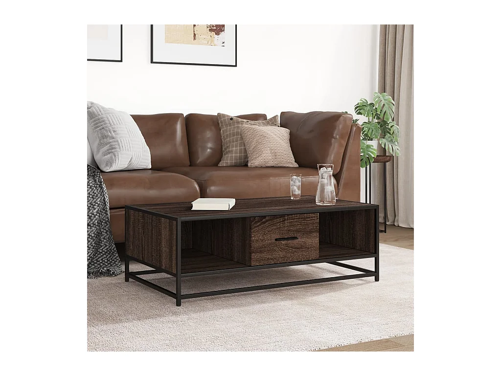 Mesa de centro-Mesa auxiliar madera maciza de pino gris 80x55x40,5 cm SHL2002