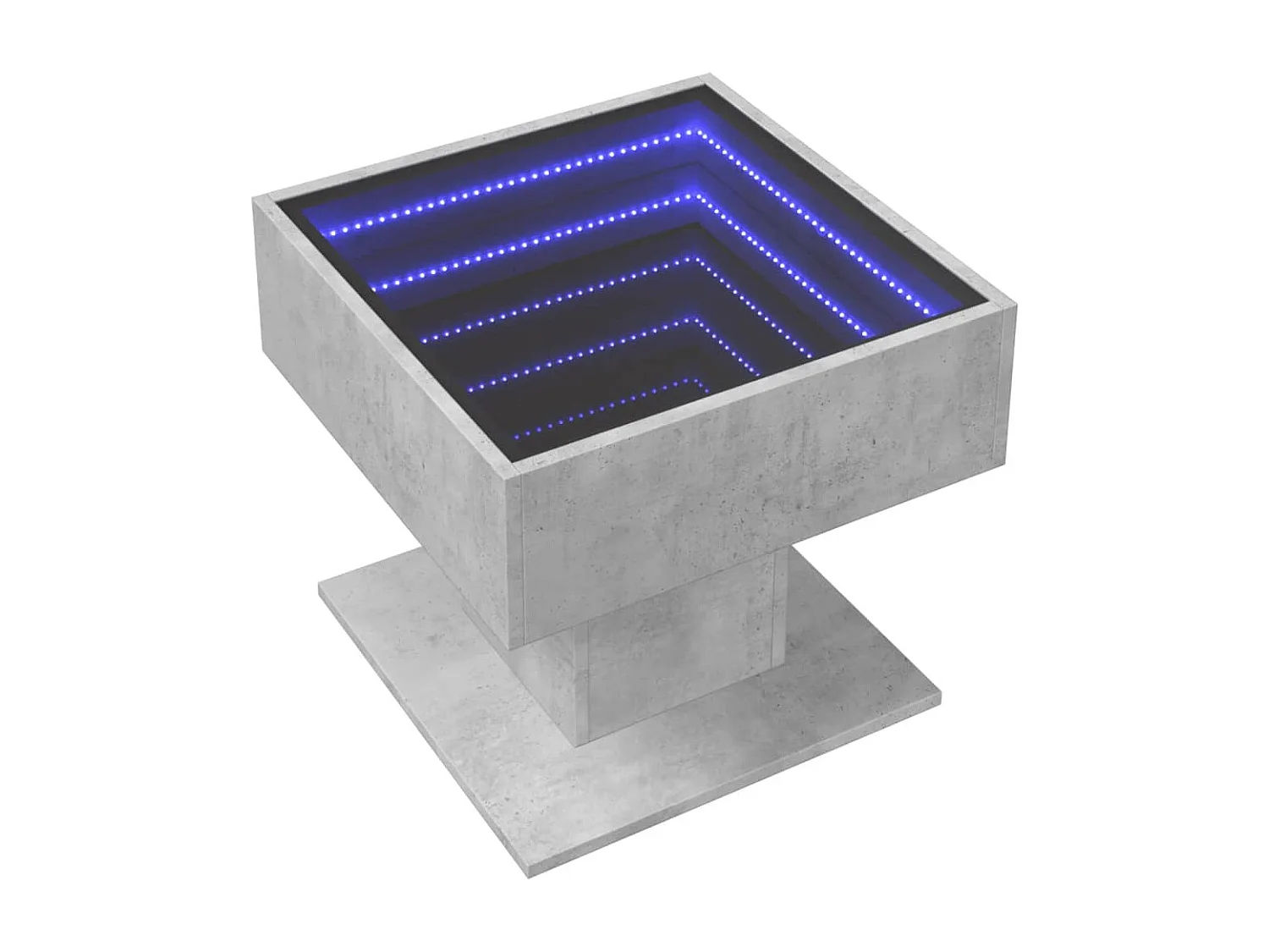 LED Couchtisch-Beistelltische-Sofatisch Betongrau 50x50x45 cm Holzwerkstoff SHL73796