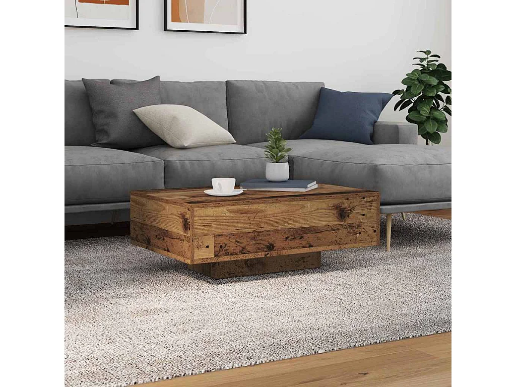 Salontafel | Koffietafel Oud hout 85 x 55 x 31 cm Bewerkt hout