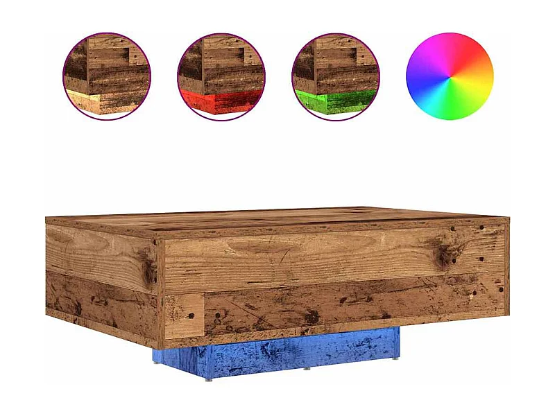 Couchtisch-Wohnzimmertisch-Beistelltische Altholz 85x55x31 cm Holzwerkstoff SHL37062