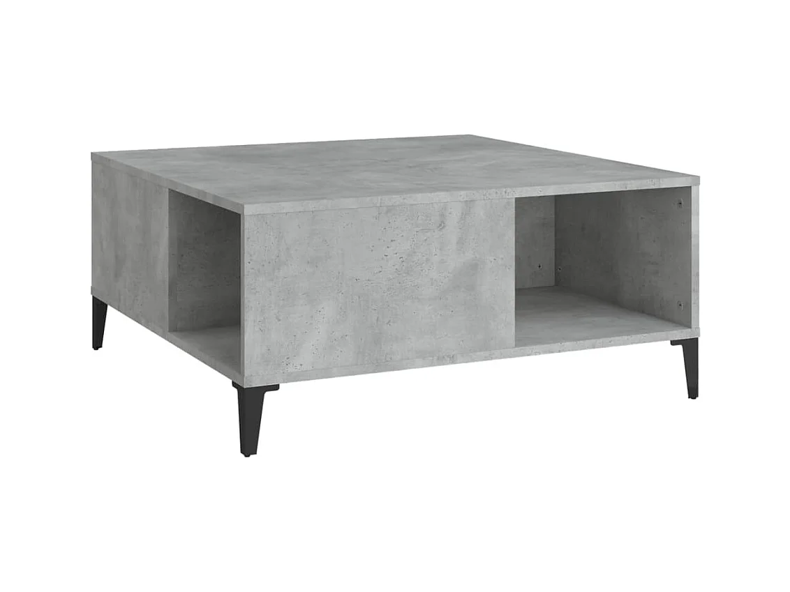 Table basse salon-Table d'appoint gris béton 80x80x36,5 cm bois d'ingénierie SHL9823