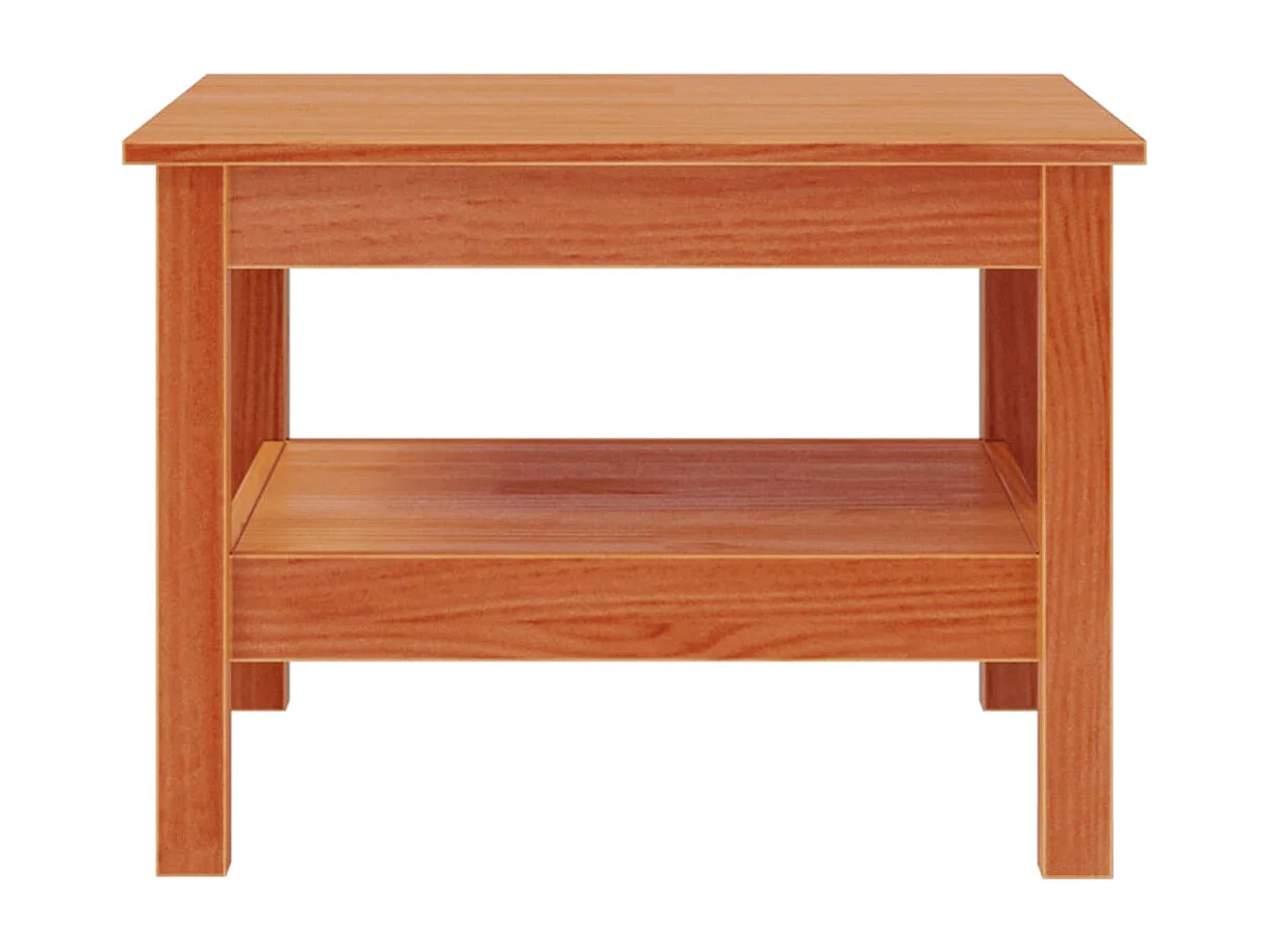 Couchtisch-Beistelltische-Sofatisch Wachsbraun 55x55x40 cm Massivholz Kiefer SHL31300