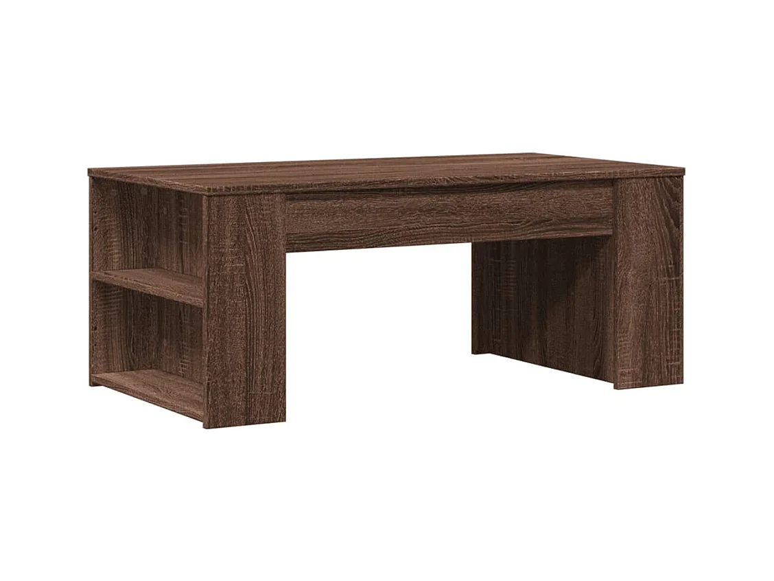 Table basse salon-Table d'appoint chêne marron 102x55x42 cm bois d'ingénierie SHL8765