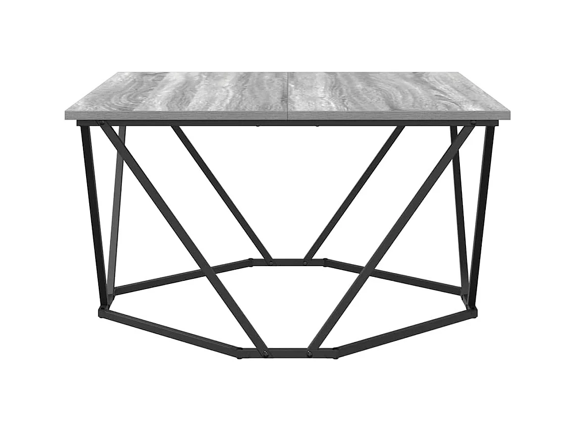 Mesa de centro | Mesa Lateral Nido | Mesa auxiliar 3 piezas Roble negro 53x53x40 cm SHL630189