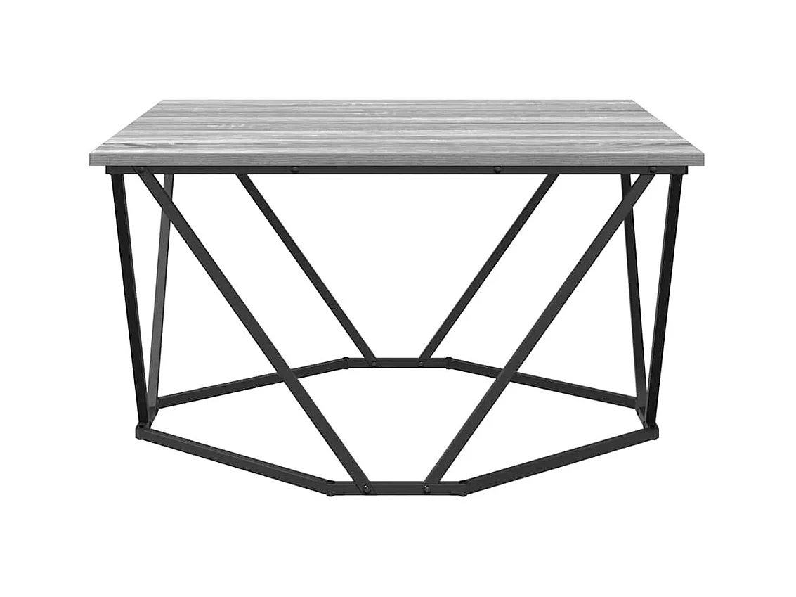 Mesa de centro | Mesa Lateral Nido | Mesa auxiliar 3 piezas Roble negro 53x53x40 cm SHL630189