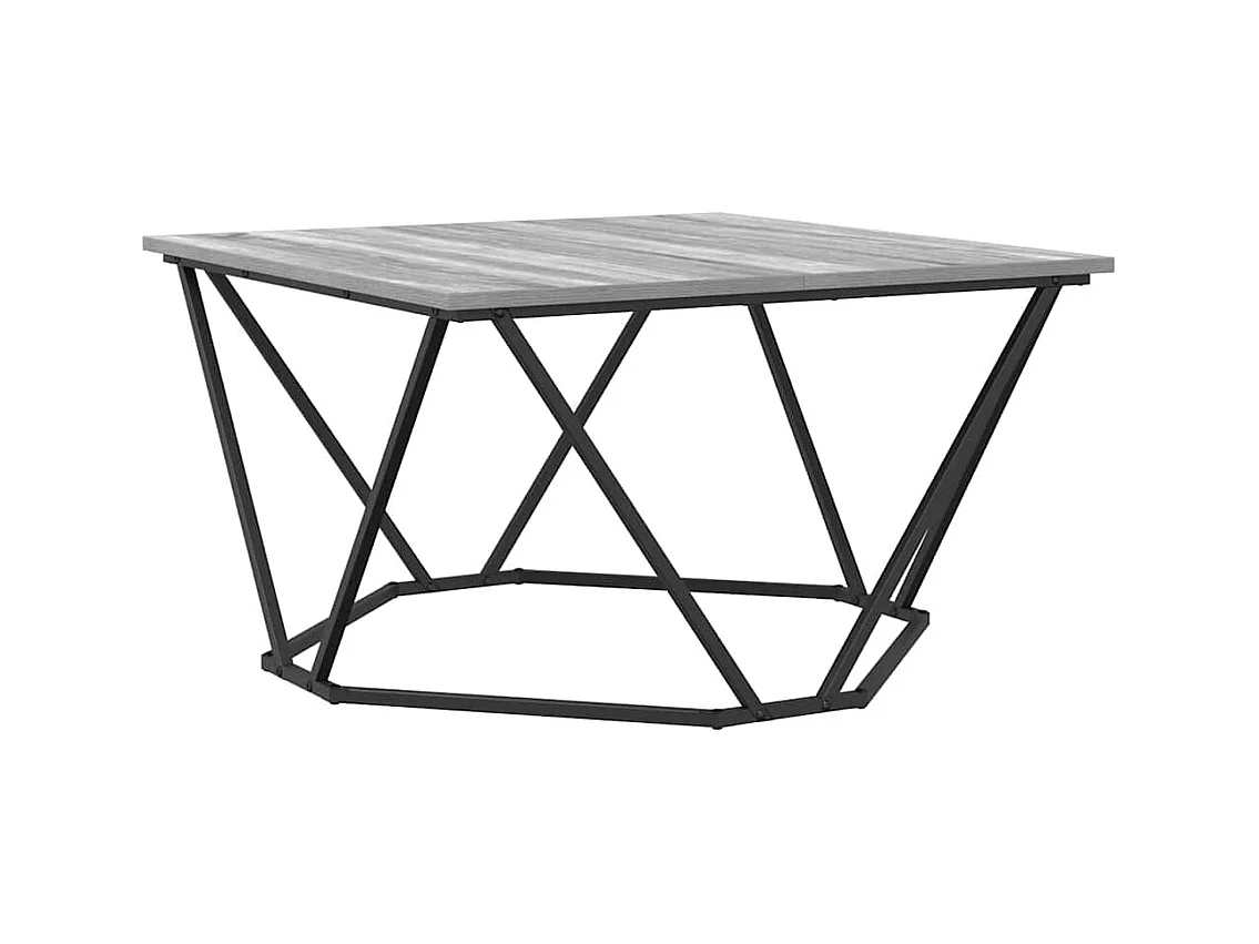 Table basse salon-Table d'appoint Grise Sonoma 80x80x45 cm en bois d'ingénierie SHL951