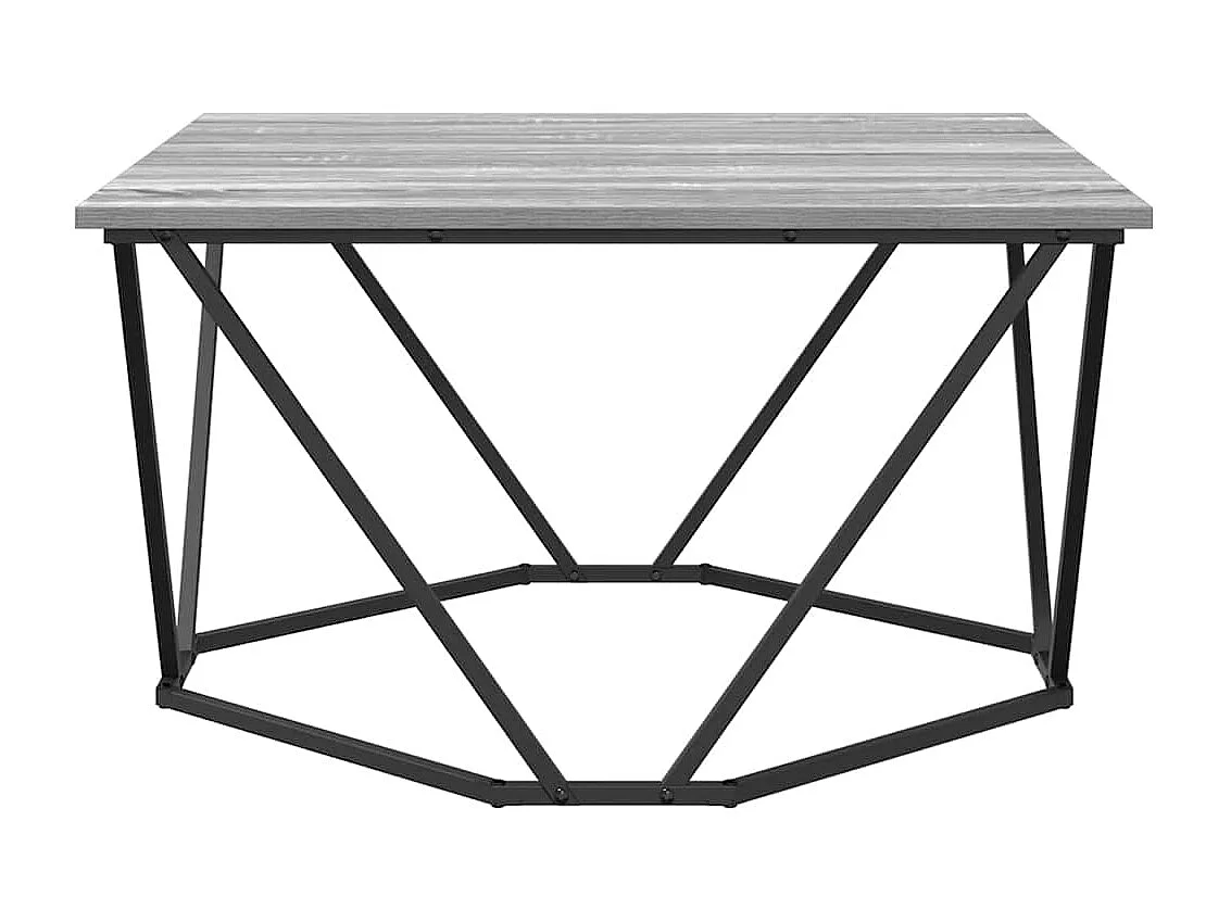 Table basse salon-Table d'appoint Grise Sonoma 80x80x45 cm en bois d'ingénierie SHL951