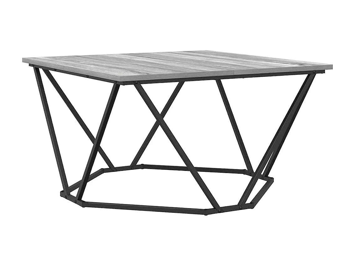 Table basse salon-Table d'appoint Grise Sonoma 80x80x45 cm en bois d'ingénierie SHL951