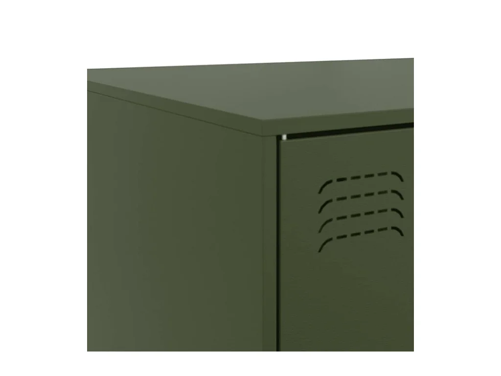 Mesa de centro | Mesa de apoio 67x50x44 cm aço verde azeitona