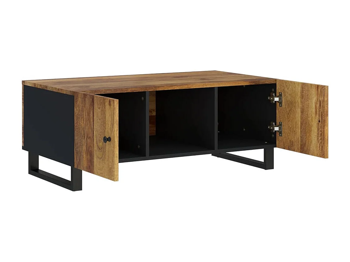 Mesa de centro | Mesa auxiliar con Infinity LED negro 90x50x38 cm SHL631122