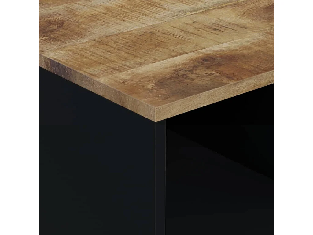 Salontafel | Woonkamertafel | Bijzettafel 80x50x40 cm massief mangohout en bewerkt hout