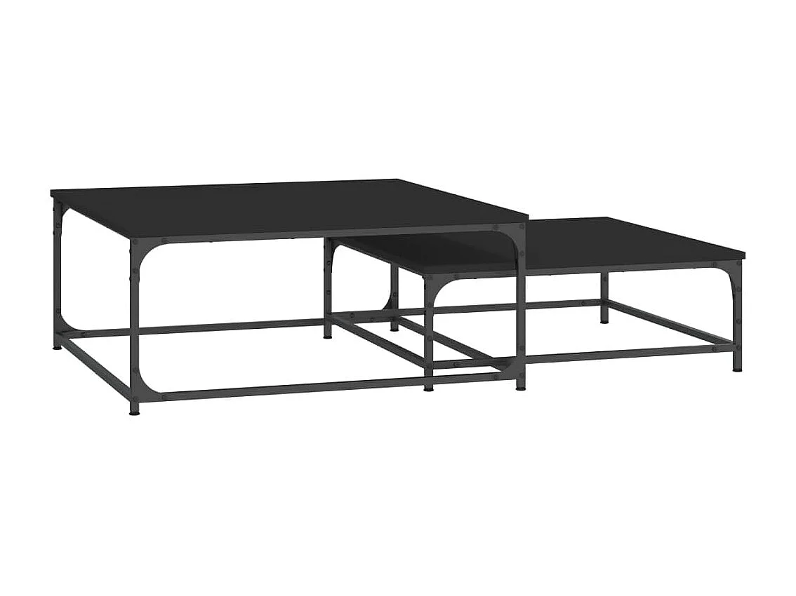 Mesa de centro | Mesa auxiliar y LED madera ingeniería marrón roble 93x53x45 cm SHL1729