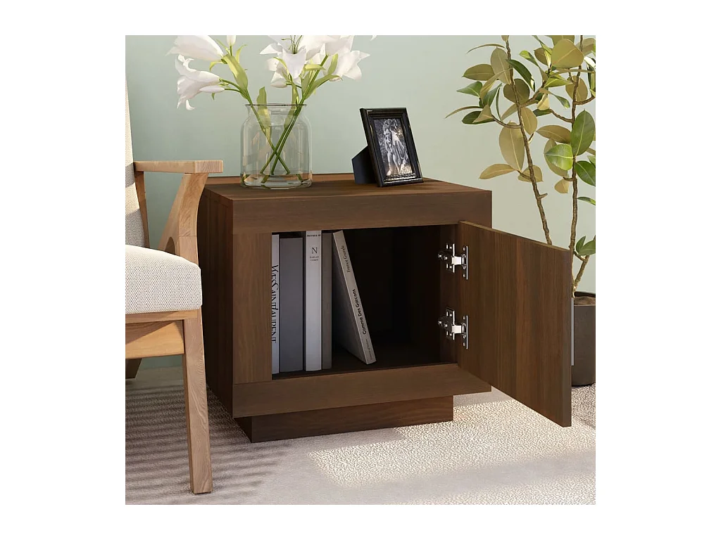 Mesa de centro | Mesa auxiliar madera contrachapada negro 50x50x40 cm SHL3190