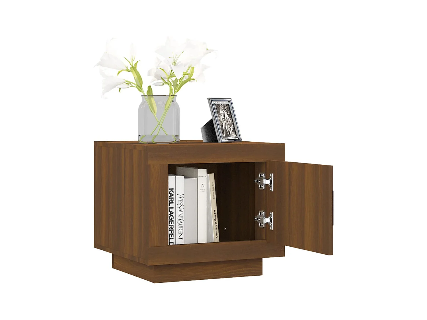 Mesa de centro | Mesa auxiliar madera contrachapada negro 50x50x40 cm SHL3190