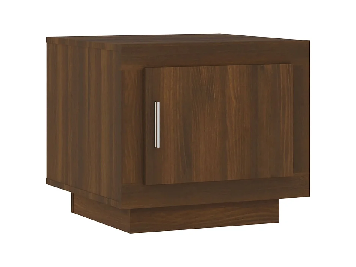 Table basse salon-Table d'appoint chêne marron 51x50x45 cm bois d'ingénierie SHL2270