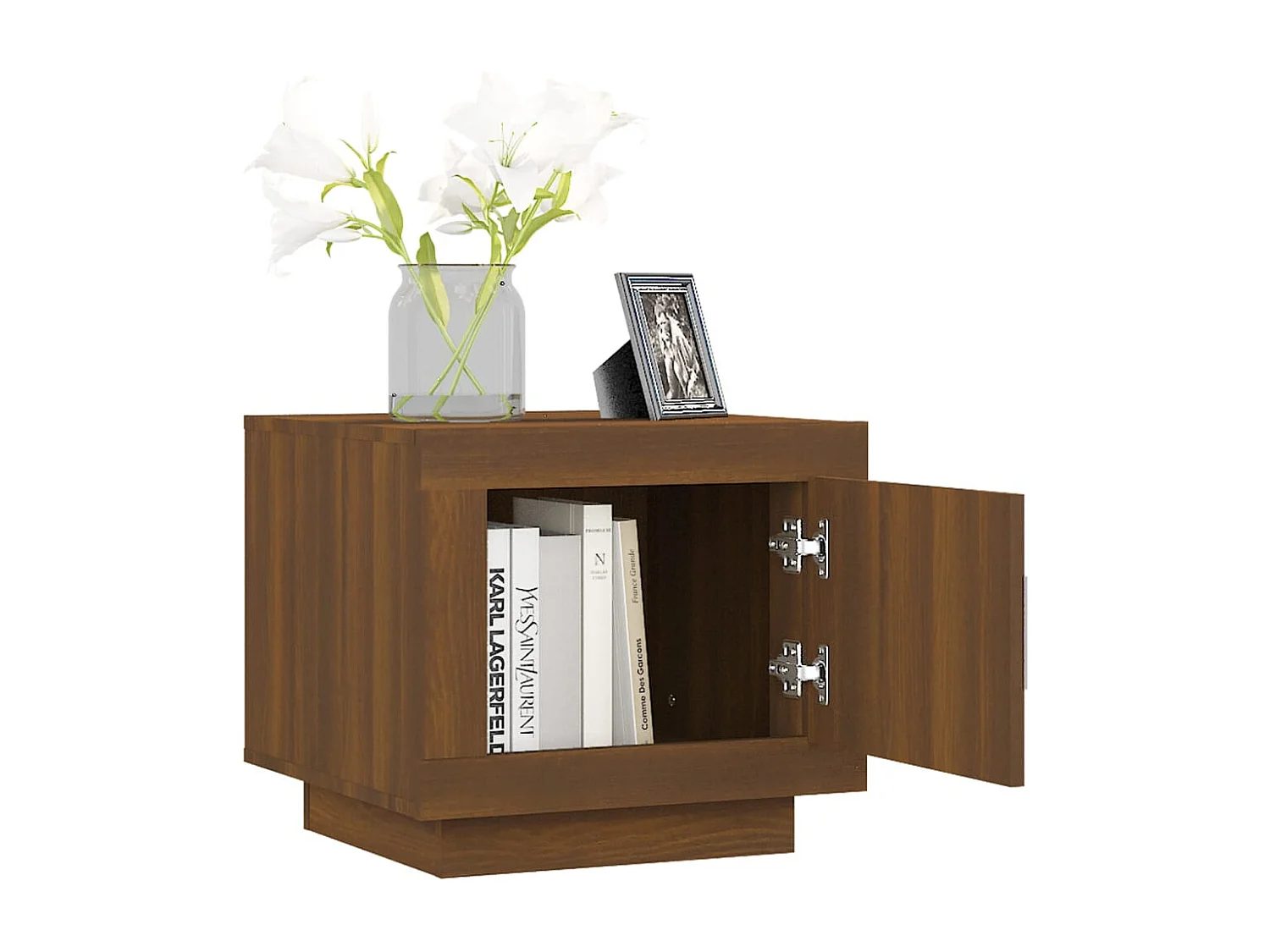 Couchtisch-Sofatisch-Beistelltische Braun Eichen-Optik 51x50x45 cm Holzwerkstoff SHL16540