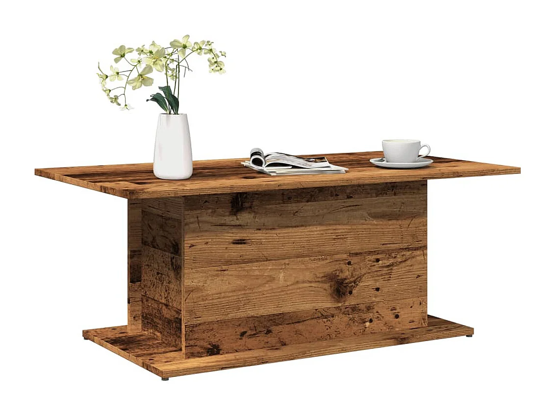 Table basse salon-Table d'appoint vieux bois 102x55,5x40 cm bois d'ingénierie SHL66780