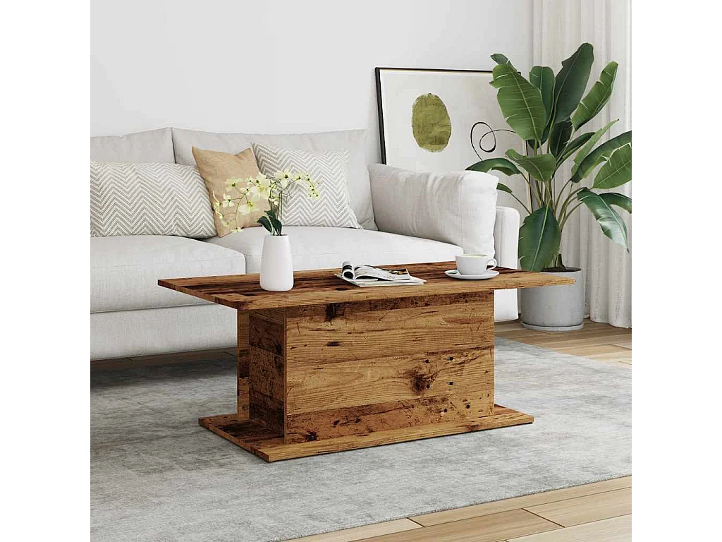 Couchtisch-Wohnzimmertisch-Beistelltische Altholz-Optik 102x55,5x40 cm Holzwerkstoff SHL3596