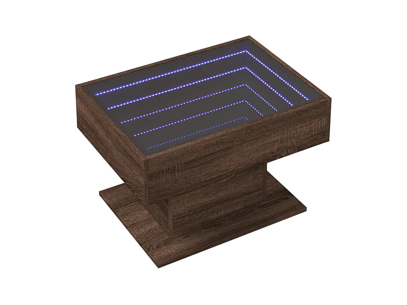 Mesa de centro-Mesa auxiliar madera contrachapada negro 60x60x42 cm SHL2636