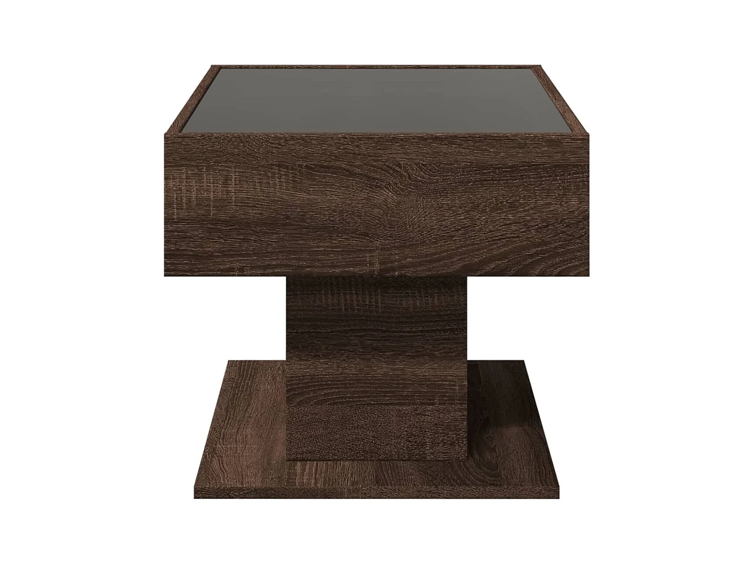 Mesa de centro-Mesa auxiliar madera contrachapada negro 60x60x42 cm SHL2636