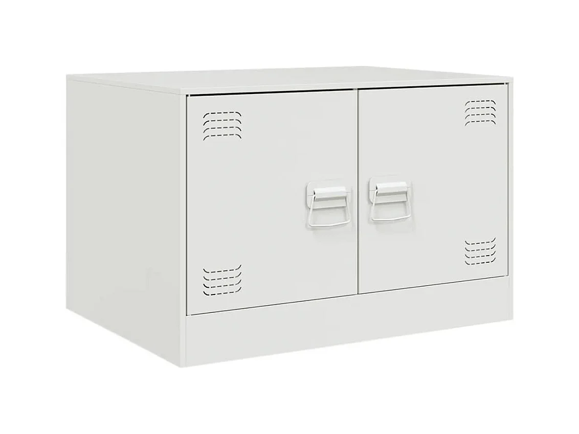 Table basse salon-Table d'appoint blanc 67x50x44 cm acier SHL72024