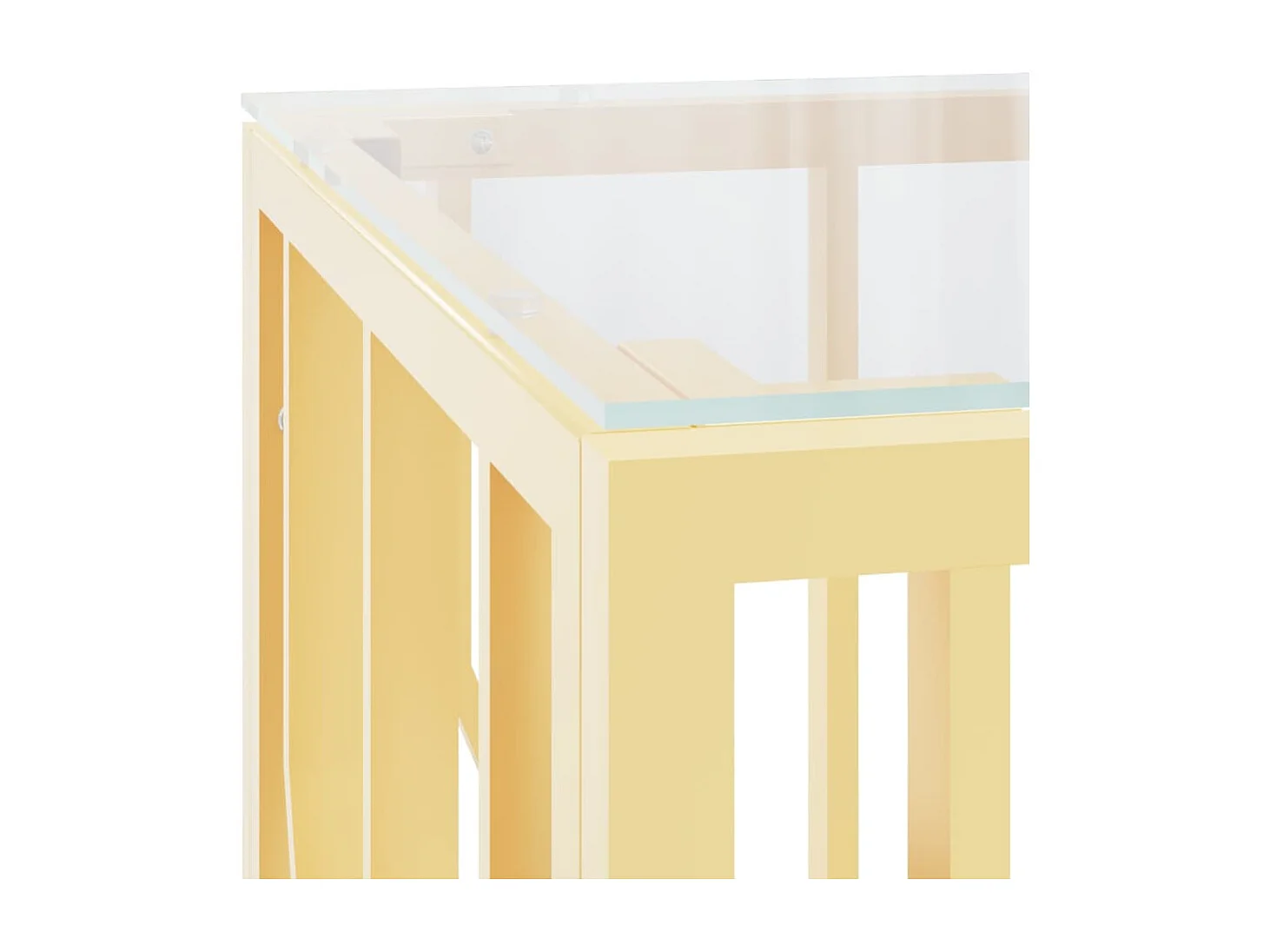 Table basse salon-Table d'appoint 110x45x45 cm acier inoxydable et verre SHL35545