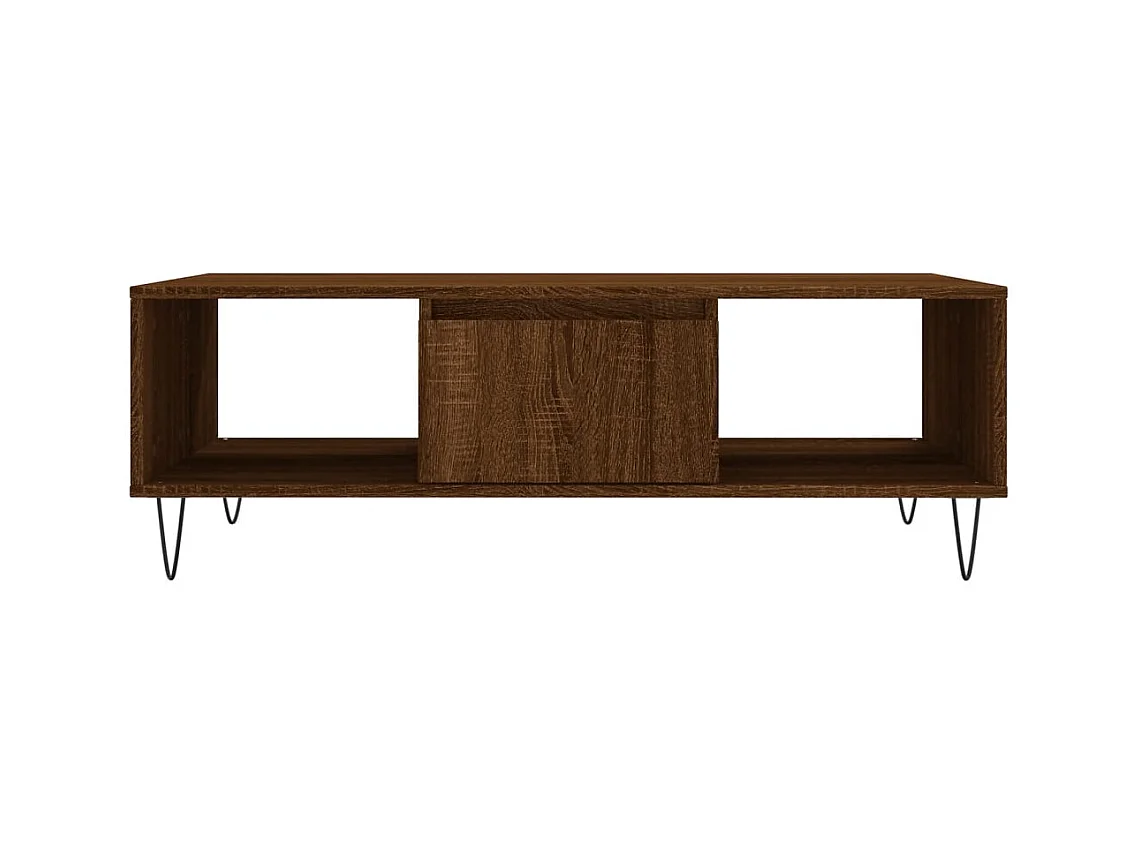 Mesa de centro | Mesa auxiliar madera de ingeniería marrón roble 50x46x35 cm SHL2231