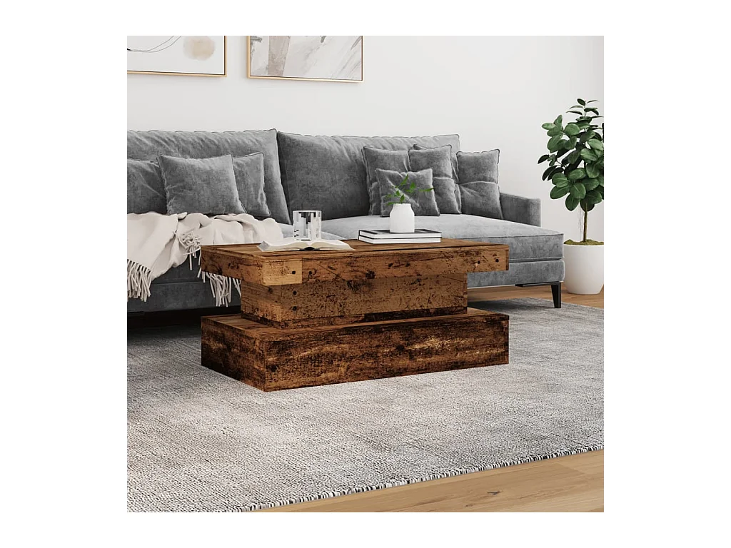 Mesa de centro-Mesa auxiliar-Mesita de centro de madera maciza de pino 110x50x34 cm SHL275655