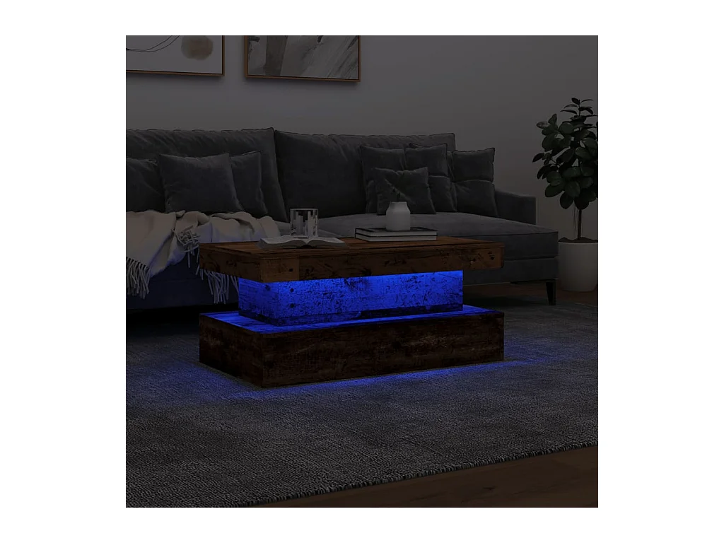 Mesa de centro-Mesa auxiliar-Mesita de centro de madera maciza de pino 110x50x34 cm SHL275655