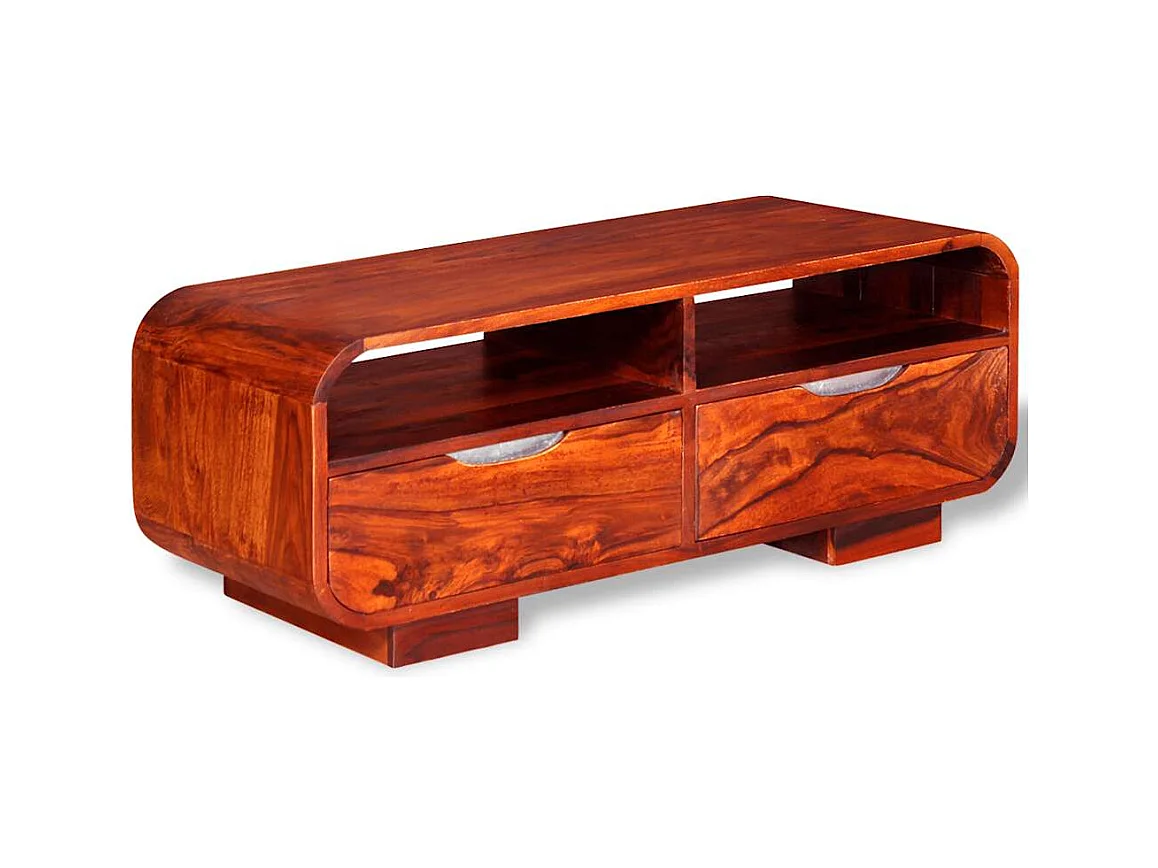 Mesa de centro | Mesa auxiliar salon de madera de ingeniería envejecida 50x50x35 cm SHL2954