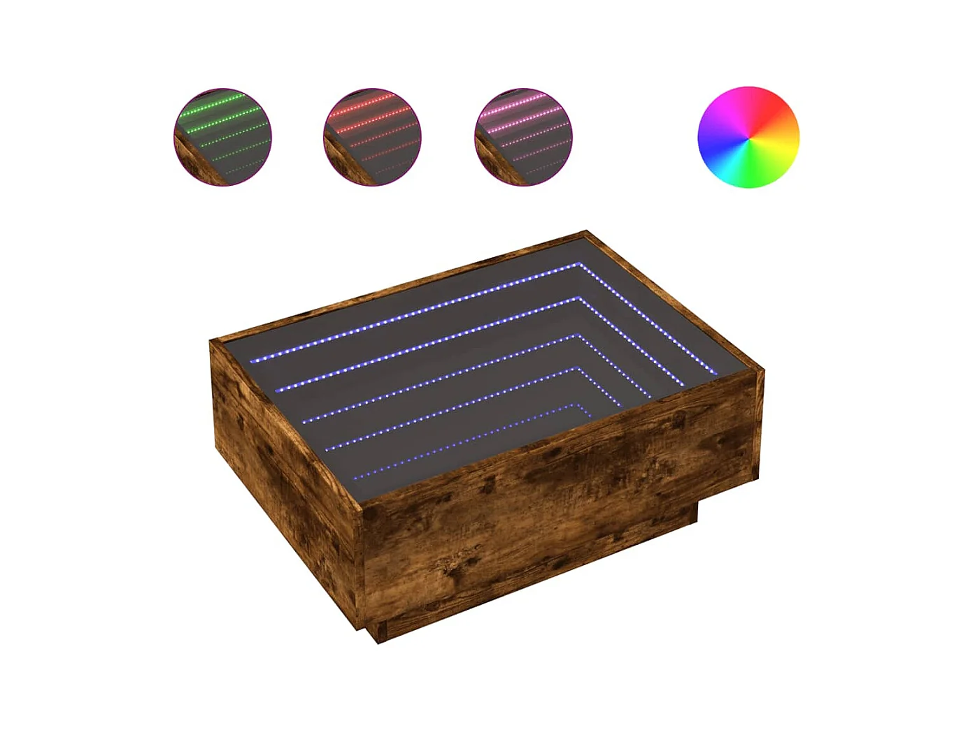 Mesa de centro-Mesa auxiliar madera contrachapada gris Sonoma 100x50,5x35 cm SHL80460