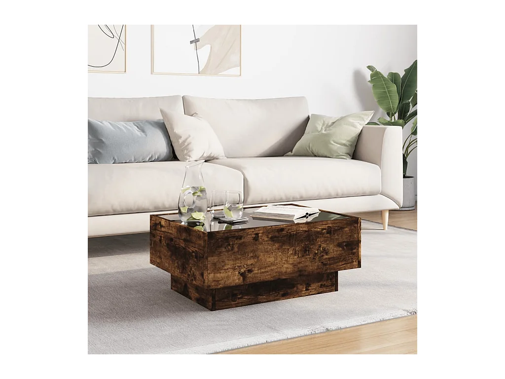 Mesa de centro-Mesa auxiliar madera contrachapada gris Sonoma 100x50,5x35 cm SHL80460