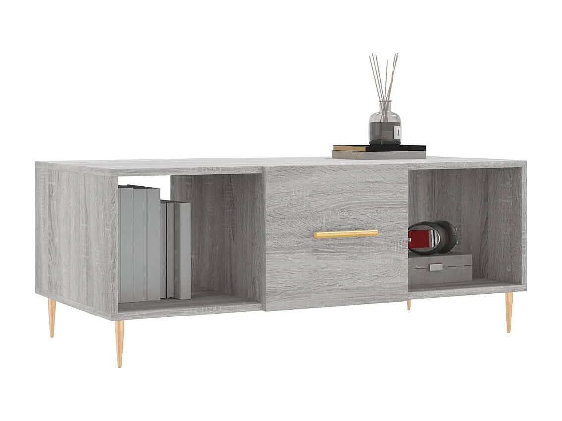 Mesa de centro | Mesa auxiliar madera de ingeniería roble ahumado 100x49x40 cm SHL3782