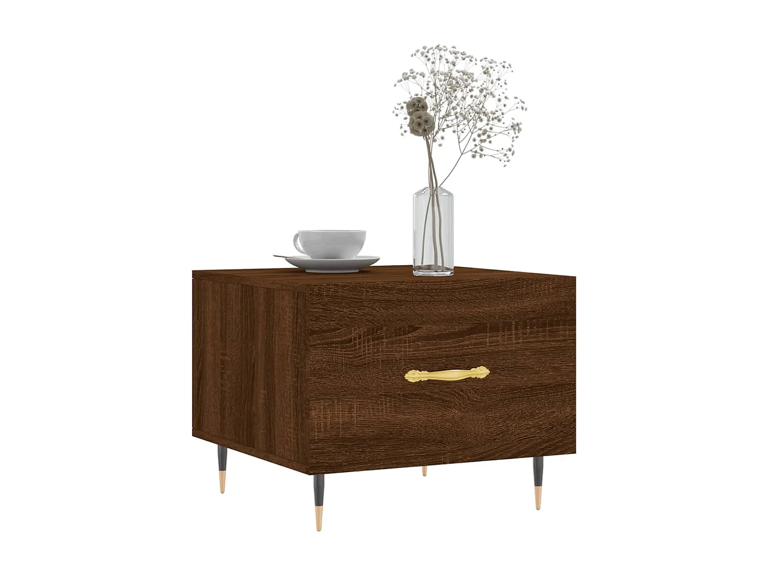 Tables basses salon-Tables d'appoint 2 pcs chêne marron 50x50x40 cm bois d'ingénierie SHL74783