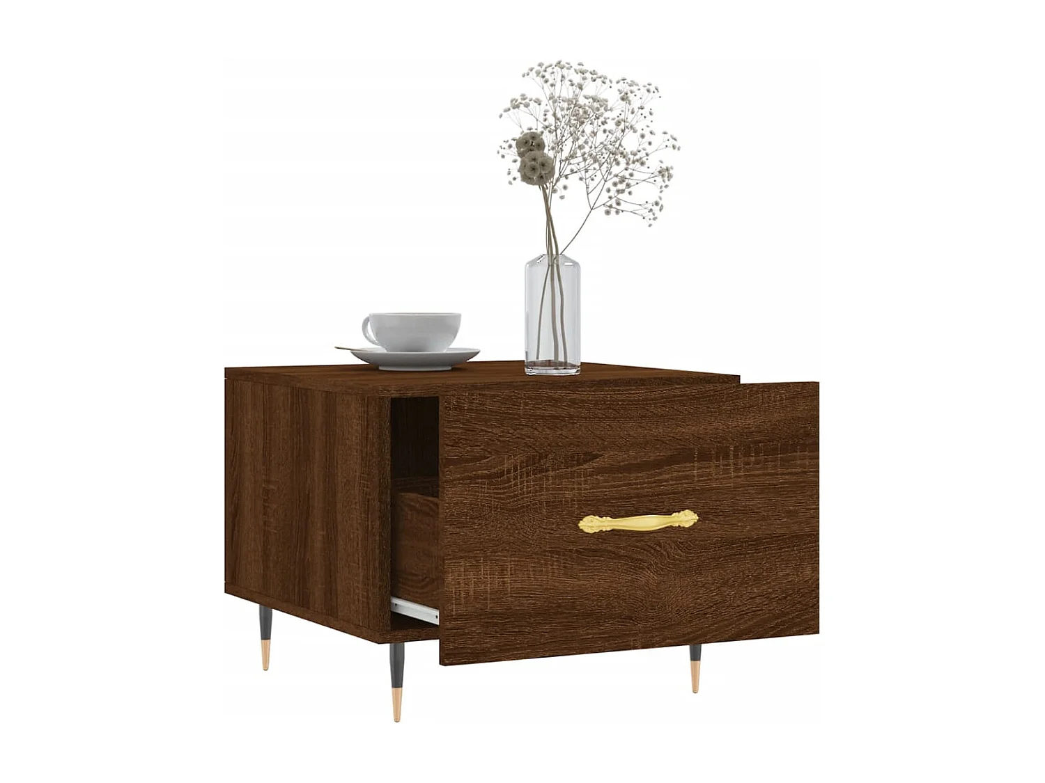 Tables basses salon-Tables d'appoint 2 pcs chêne marron 50x50x40 cm bois d'ingénierie SHL74783