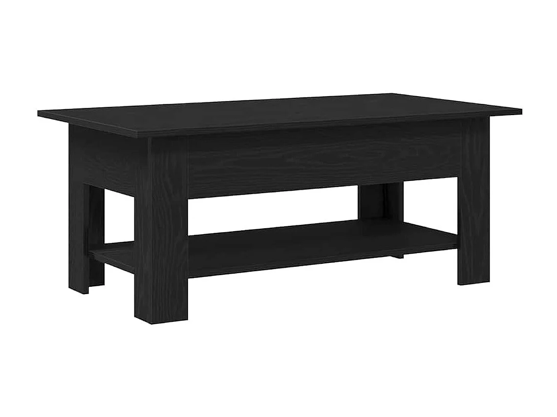 Couchtisch-Wohnzimmertisch-Beistelltische Schwarz Eichen-Optik 102x55x42 cm Holzwerkstoff SHL92001