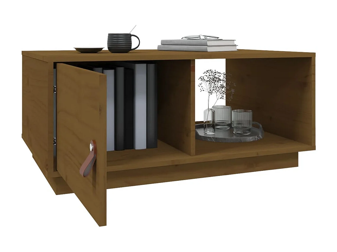 Mesa de centro | Mesa auxiliar madera contrachapada negro 90x50x36,5 cm SHL118286