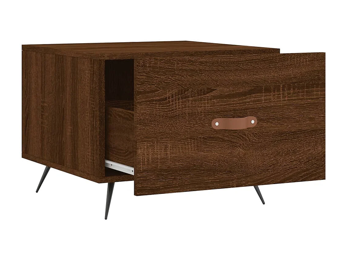 Couchtisch 2er Set-Sofatisch-Beistelltische Braun Eichen-Optik 50x50x40 cm Holzwerkstoff SHL50240