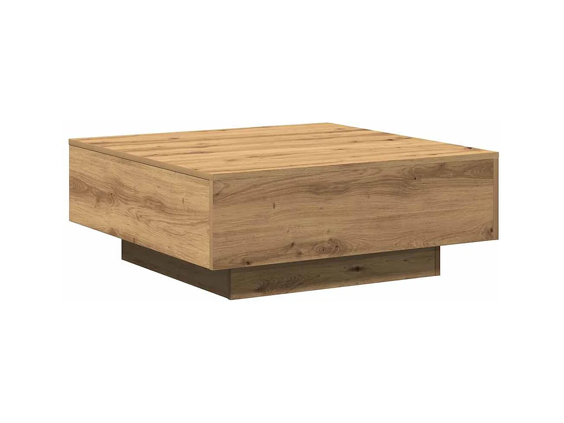 Mesa de centro-Mesa auxiliar-Mesita de centro madera contrachapada roble Sonoma 40x40x30 cm SHL972