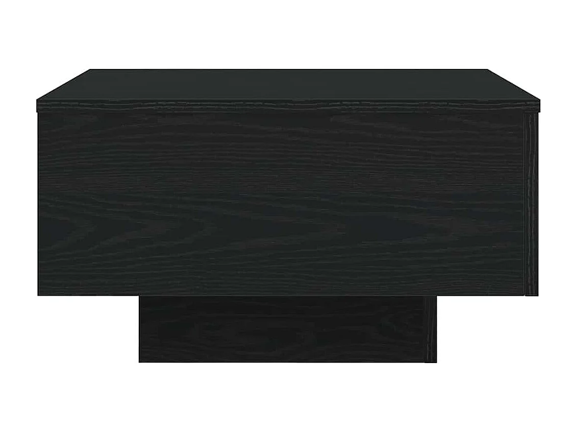 Table basse salon-Table d'appoint avec lumières LED Chêne noir 55x55x31 cm SHL32019