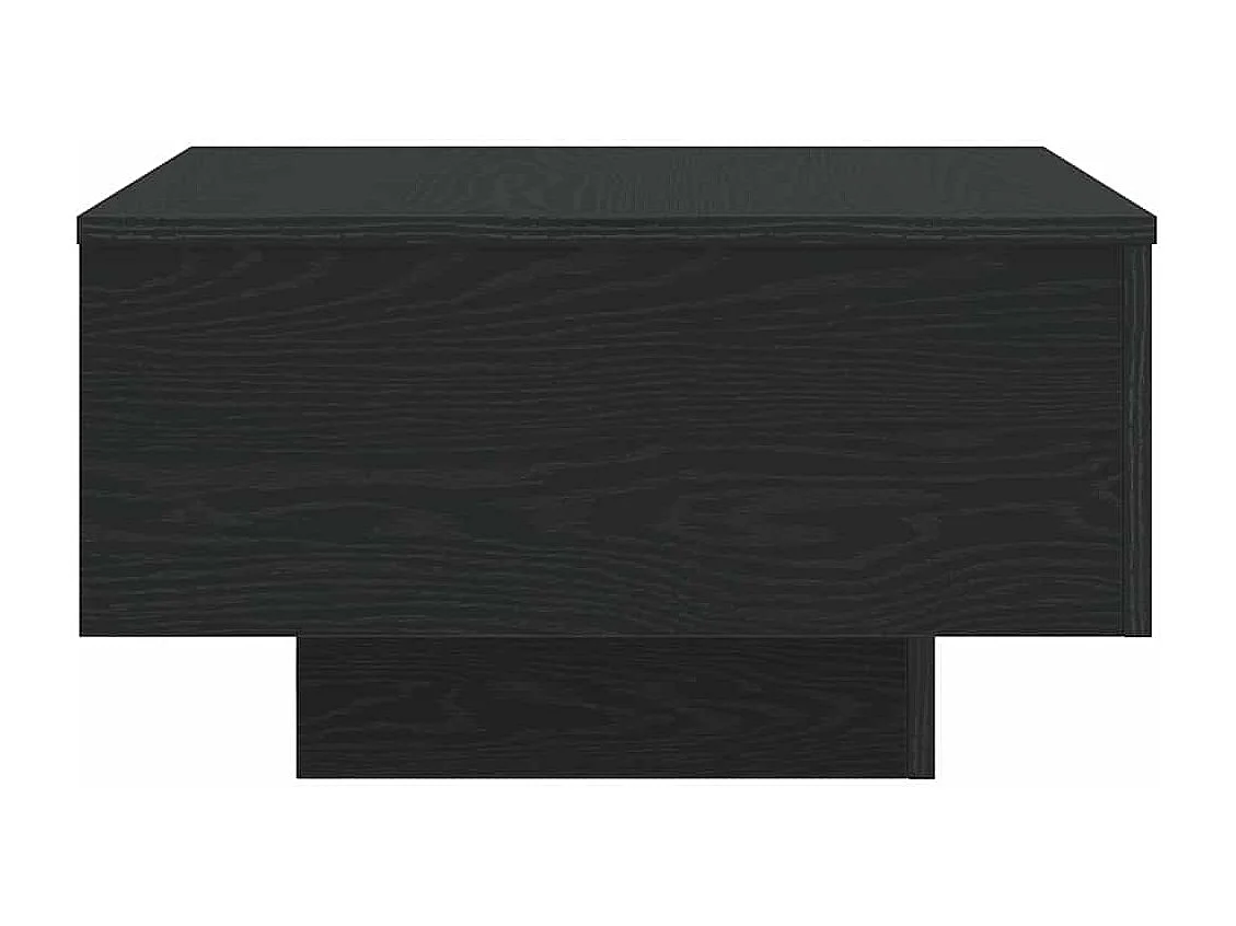 Table basse salon-Table d'appoint avec lumières LED Chêne noir 55x55x31 cm SHL32019