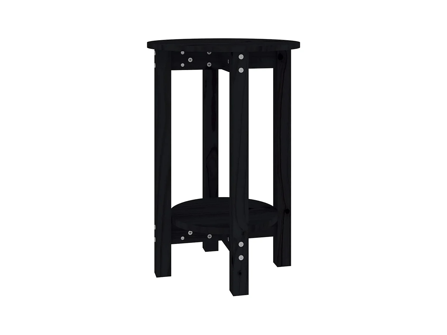 Table basse salon-Table d'appoint Noir Ø 40x60 cm Bois massif de pin SHL30248