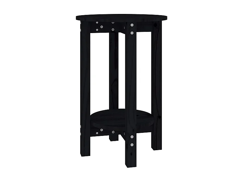 Table basse salon-Table d'appoint Noir Ø 40x60 cm Bois massif de pin SHL30248