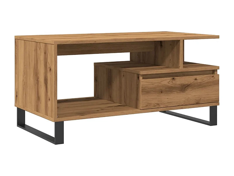 Mesa de centro-Mesa auxiliar-Mesita de centro de madera contrachapada gris 103,5x60x35cm SHL3157