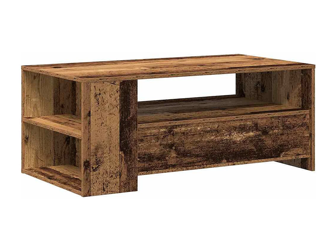 Mesa de centro-Mesa auxiliar-Mesita de centro madera contrachapada gris hormigón 96x50x45 cm SHL2543