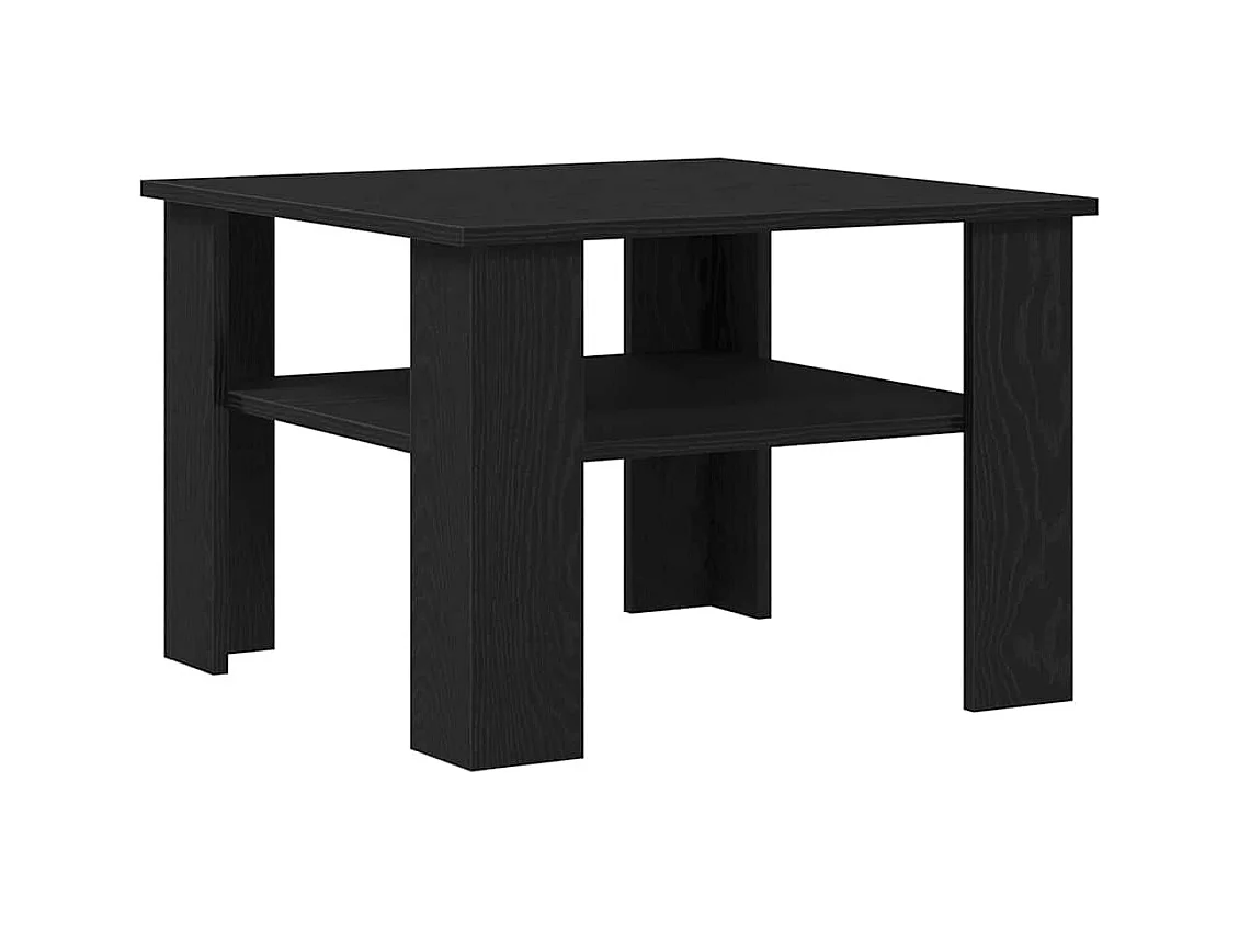 Table basse salon-Table d'appoint chêne noir 60x60x42 cm, en bois d'ingénierie SHL8594