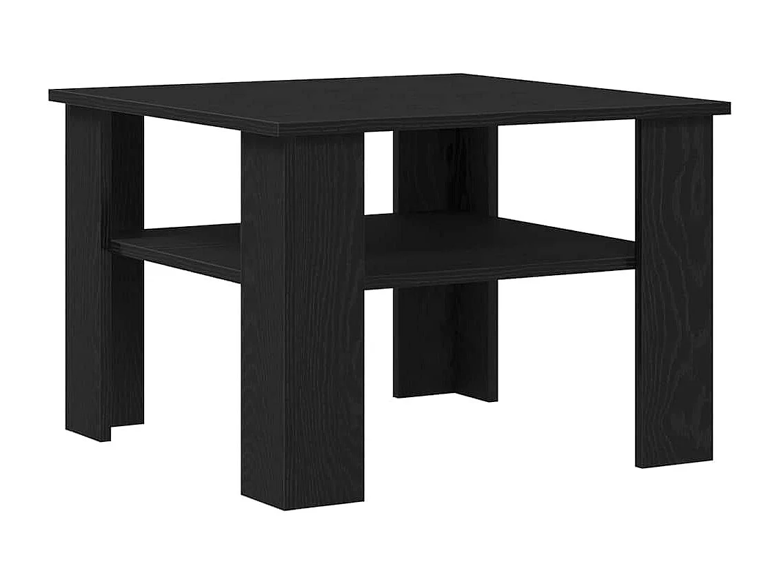Tavolino da Salotto-Tavolino Basso Rovere Nero 60x60x42 cm SHL9258